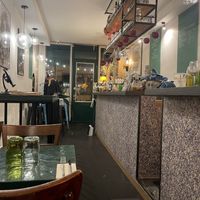 Seating area #Veganuary at B.Better in Paris