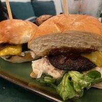 Portobello mushroom burger, marinated for 24 hours  at B.Better in Paris