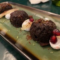 Cacao and pear cake with whipped cream  at B.Better in Paris