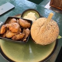 Better burger with potatoes   at B.Better in Paris