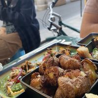 Potatoes and bar next door   at B.Better in Paris