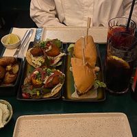 We wanted everything so they sliced the burger for us so we could share it, and then we also had the tacos which was amazing!   at B.Better in Paris