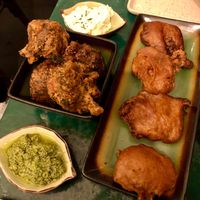 Accras d’épinards et beignets de pleurotes at B.Better in Paris