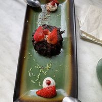 Chocolate cake with Strawberry and Chantilly creamm  at B.Better in Paris