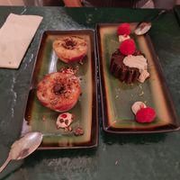 Nectarine and chocolate cake at B.Better in Paris