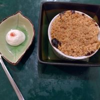 Apricot crumble at B.Better in Paris