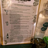 Carte des boissons at B.Better in Paris