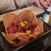  Organic beetroot hummus, organic olive oil, homemade pickles, corn tortillas at B.Better in Paris