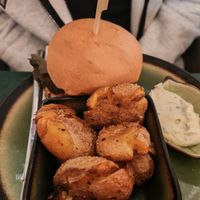PORTOBELLO BURGER (large mushroom marinated for 24h, BBQ-grilled)  at B.Better in Paris