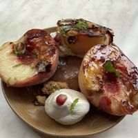 Grilled peach  at B.Better in Paris
