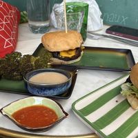 Two portobello  burgers   at B.Better in Paris