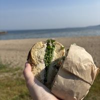   at Bubbie's Bagels in Traverse City