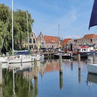 View from the terrace at Brouwerij de Werf in Enkhuizen