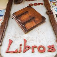 Outside at Café Con Libros in Malaga