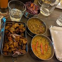Vegan dishes at Mowgli at Mowgli in Sheffield
