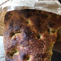 Foccacia nature at Land & Monkeys - Turenne in Paris