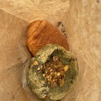 Pain au chocolat and pistacho cookie  at Land & Monkeys - Turenne in Paris