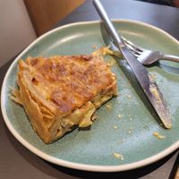 Vegan quiche Lorraine  at Land & Monkeys - Turenne in Paris