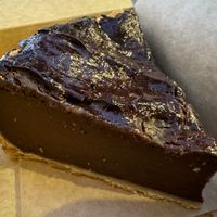Chocolate flan cake/pie   at Land & Monkeys - Turenne in Paris
