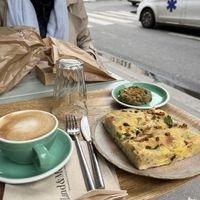 Foccacia Lardon, cookies pistache et cappuccino   at Land & Monkeys - Turenne in Paris