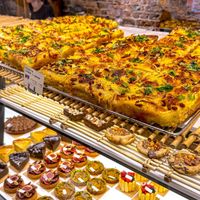 Onion and bacon focaccia  at Land & Monkeys - Turenne in Paris