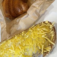 Croque monsieur and croissants (takeaway)  at Land & Monkeys - Turenne in Paris