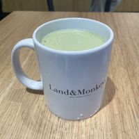 Matcha latte  at Land & Monkeys - Turenne in Paris