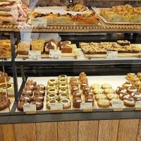 Selection of cakes at Land & Monkeys - Turenne in Paris