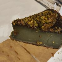 Pistachio flan at Land & Monkeys - Turenne in Paris
