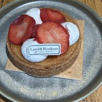 Strawberry mini tartt  at Land & Monkeys - Turenne in Paris