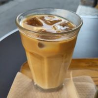 Iced latte at Land & Monkeys - Turenne in Paris