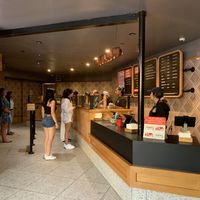 Inside line  at Salt & Straw in San Diego