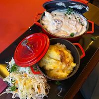 Boeuf Stroganoff - vegan (mit Kartoffelstampf)  at Aljonuschka in Dresden