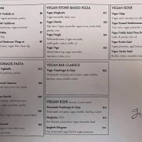 Vegan Menu 7/3/21 at Jarrah in Hillarys