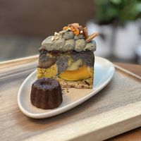 Black sesame pumpkin cake  at Duduri Dupang in Seoul
