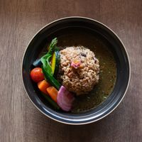 Japanese Style Soup Curry with Seasonal Vegetables at Chabuya Curry Hall in Kagoshima