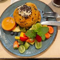 Vegan pancakes  at Shake Café in Florence