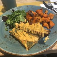 Chickpea omelet. Very good    at Shake Café in Florence