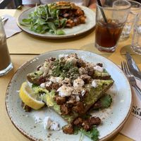 Vegan avocado toast  at Shake Café in Florence