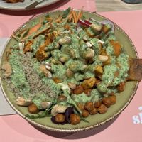 Harissa chickpea bowl  at Shake Café in Florence