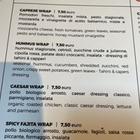 Menu  at Shake Café in Florence