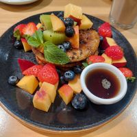 Vegan pancakes for 10eur at Shake Café in Florence