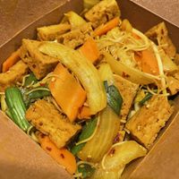 Singapore Noodles with tofu   at Wok in the Park in St Louis Park