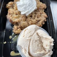 Vegan apple pie crumble a la mode!  at Wok in the Park in St Louis Park