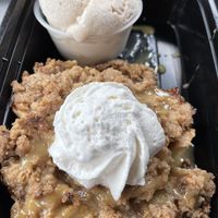 Vegan apple pie crumble a la mode!  at Wok in the Park in St Louis Park