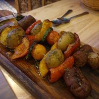 kebabs with 'chorizo' at Sol y Sombra Tapas Bar in Dundee