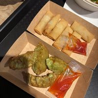 Gyoza and springrolls   at Wok to Go in Amsterdam