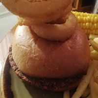 Vegan burger  at Royal Ship in Dolgellau