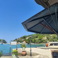 Panorama at Souvlaki - Harbour lights in Paxos