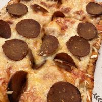 Vegan Sicilian with pepperoni  at Attilio's Pizzeria in Toms River